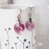 Iris Pink Crystal Titanium Drop Earrings